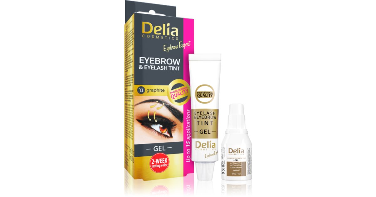 Delia Cosmetics Eyebrow Expert eyebrow and eyelash tint with activator