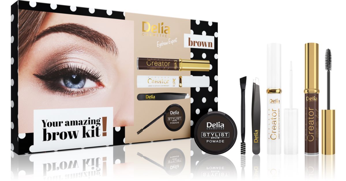 Delia Cosmetics Eyebrow Expert Brown Gift Set for Eyebrows notino.ie