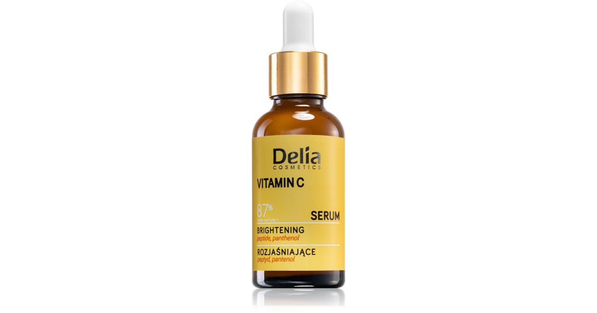 Delia Cosmetics Vitamin C serum za osvetljevanje za obraz, vrat in