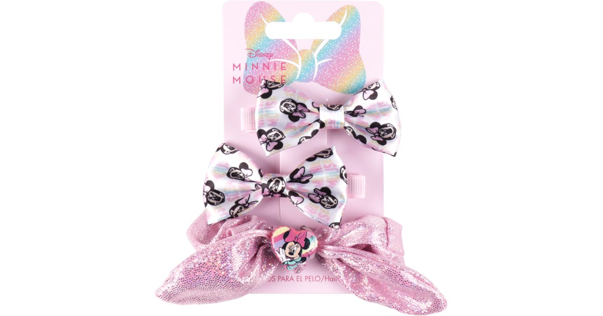 Coffret Accessoires Cheveux Minnie Mouse - 18 Pièces Avec Peigne, Serre-tête, Élastiques Pour Filles 3 Ans+