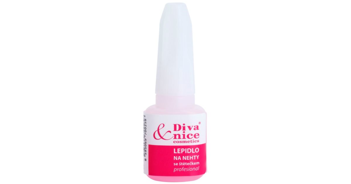Diva & Nice Cosmetics Accessories colla per unghie con pennellino