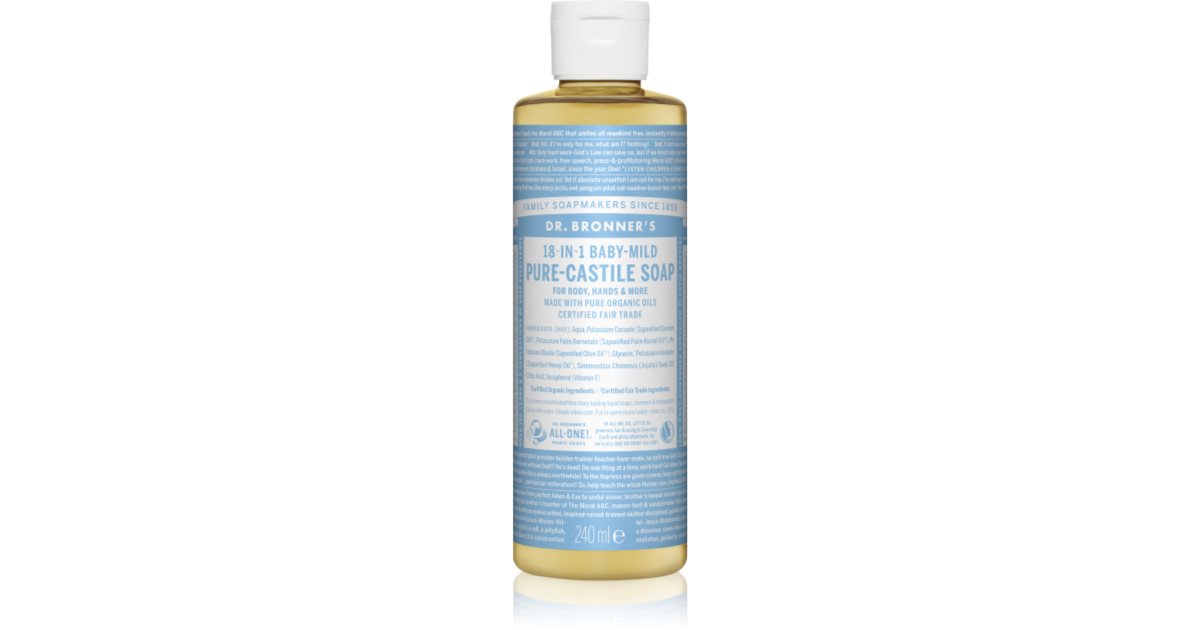 Dr. Bronner’s BabyMild tekuté univerzálne mydlo bez parfumácie