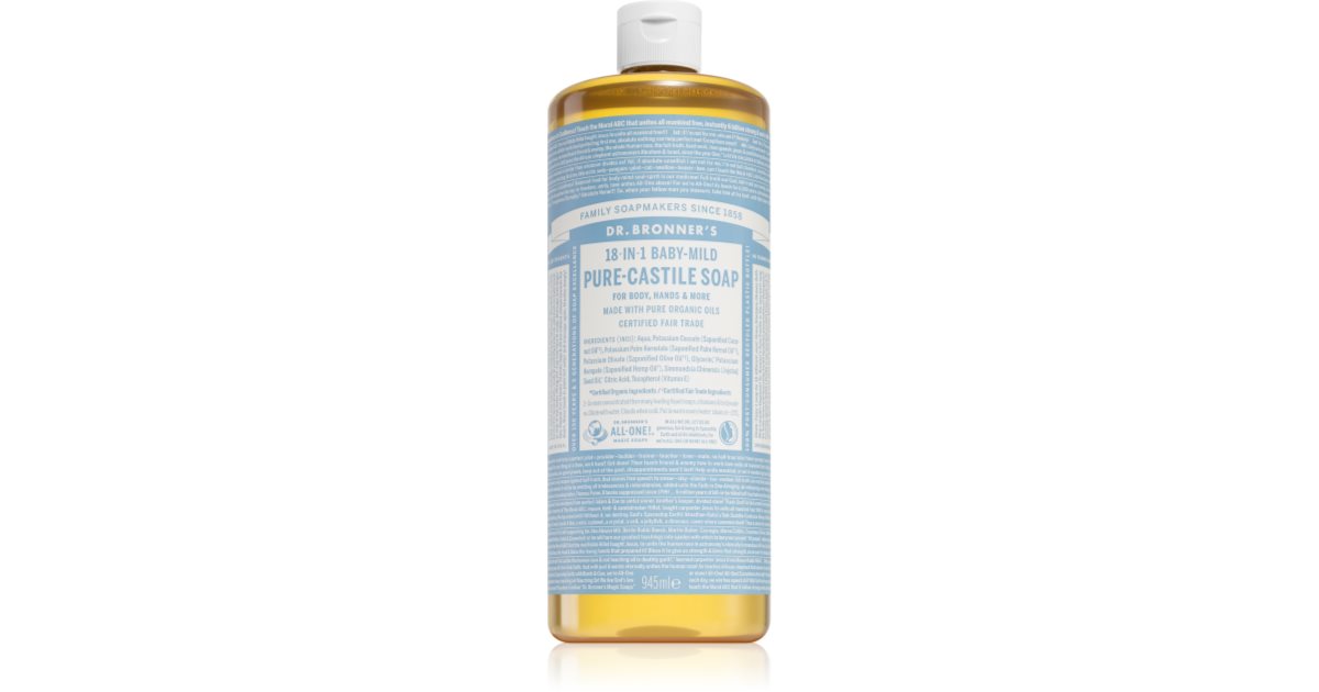 Dr. Bronner’s BabyMild Flytande universaltvål Doftfri notino.se