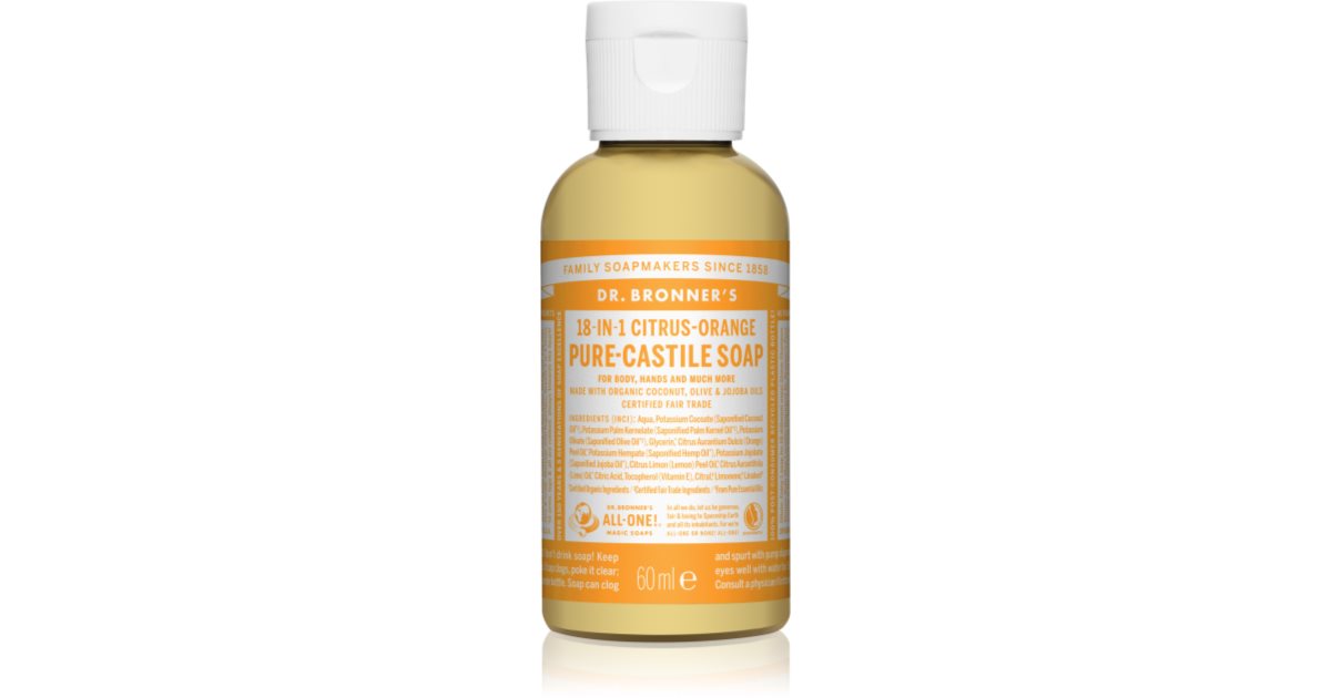 Dr. Bronner’s Citrus & Orange Universālas šķidrās ziepes notino.lv