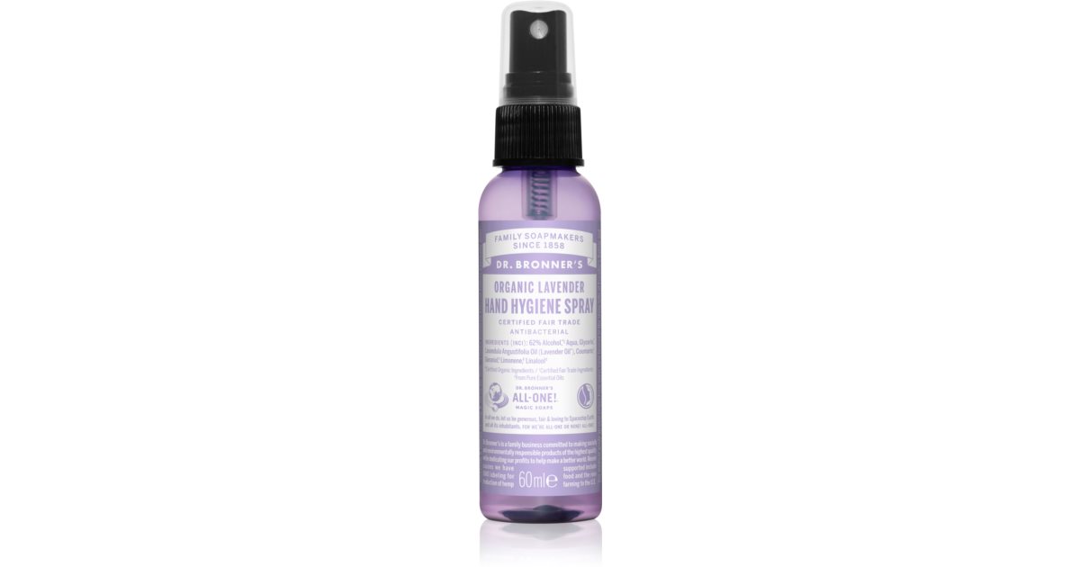 Dr. Bronner’s Lavender spray nettoyant sans rinçage mains | notino.fr