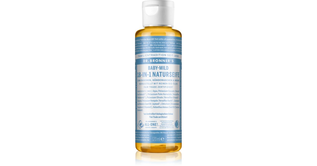 Dr. Bronner’s BabyMild tekuté univerzálne mydlo bez parfumácie notino.sk