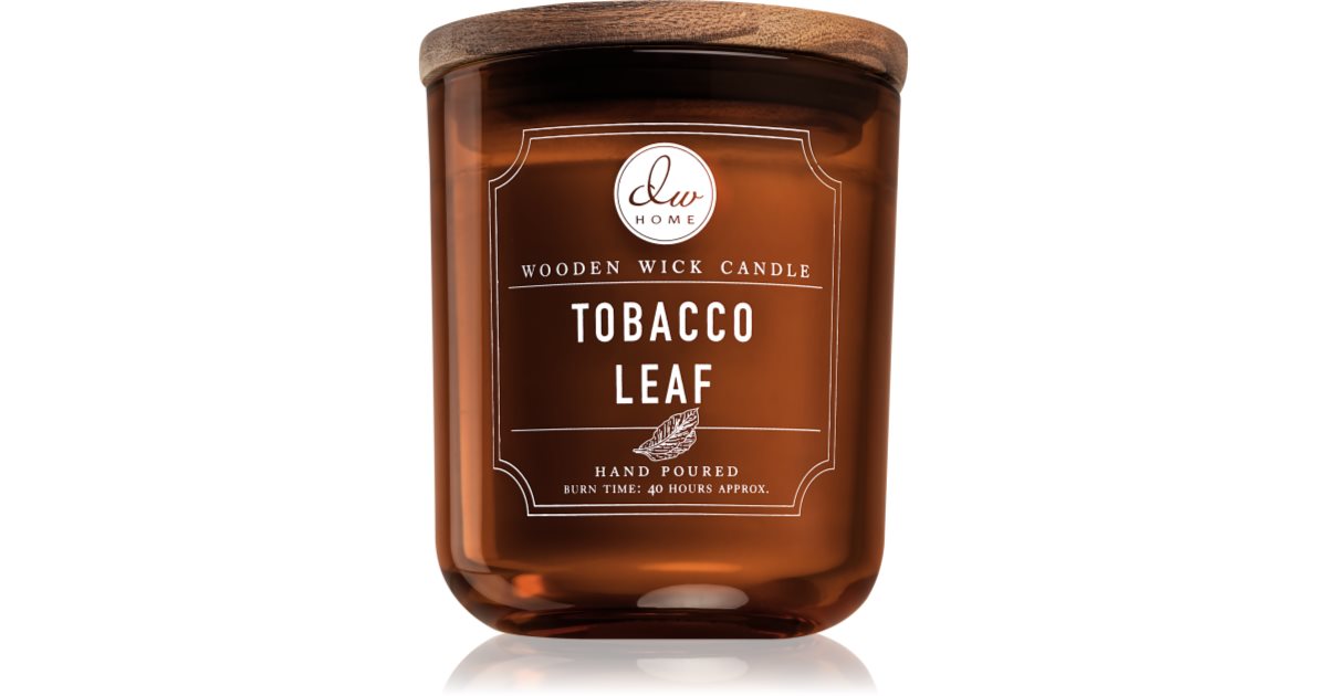DW Home Tobacco Leaf vela perfumada com pavio de madeira notino.pt