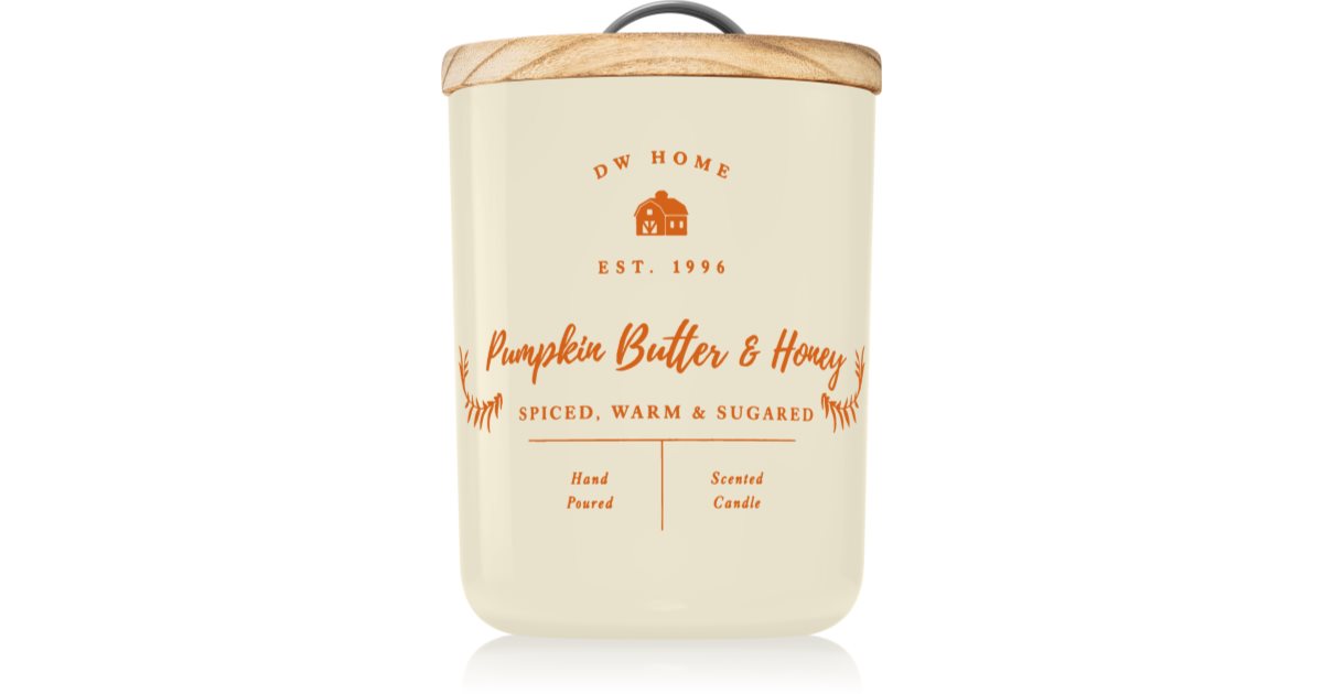 DW Home Farmhouse Pumpkin Butter & Honey scented candle notino.co.uk