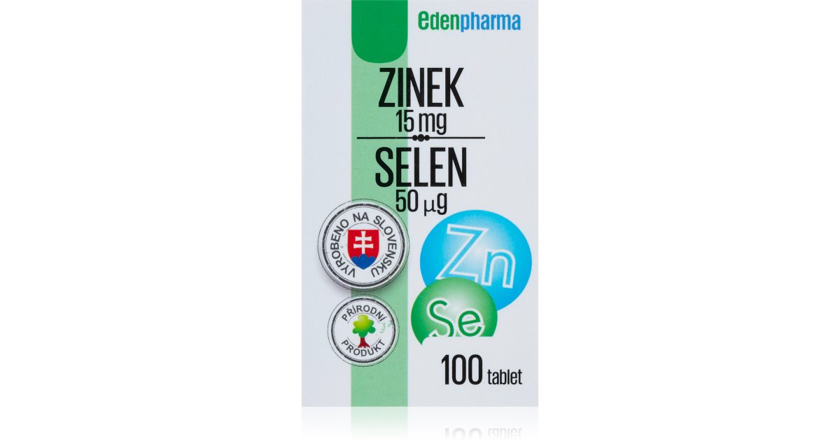 EDENPharma Zinc 15 mg + Selenium 50 µg complexe de minéraux pour