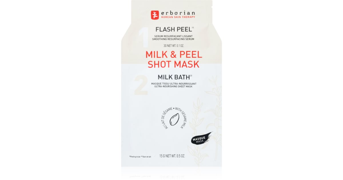 Erborian Milk & Peel Smoothing Sheet Mask with nourishing effect ...