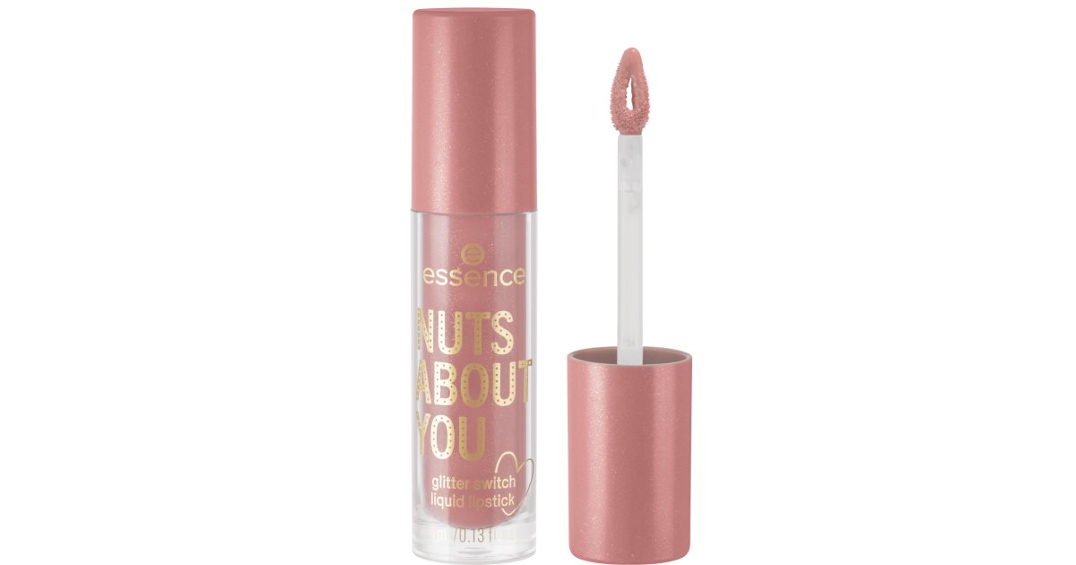 nnnnino✨ essence Nuts About You flüssiger Lippenstift mit Glitzerteilchen