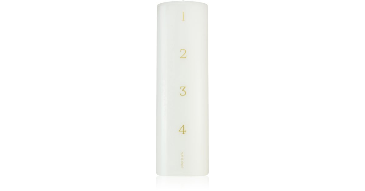 ester & erik advent pure white decorative candle notino.co.uk