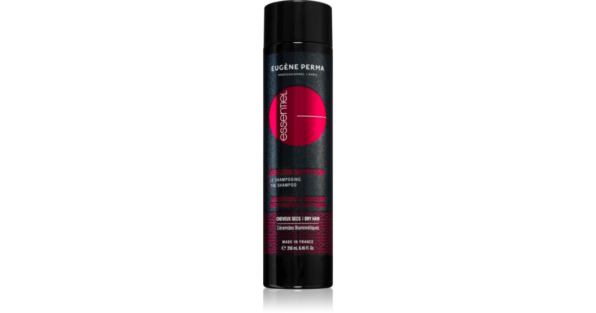 Eugène Perma Essentiel Keratin Nutrition Shampoo – 250 Ml, Für Geschädigtes & Strapaziertes Haar