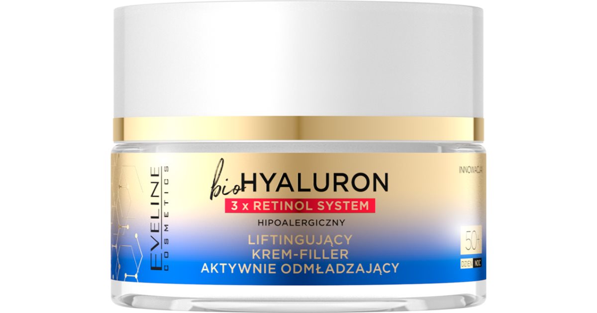 Eveline Cosmetics Bio Hyaluron 3x Retinol System Denní A Noční Liftingový Krém 50 Notinocz 0539