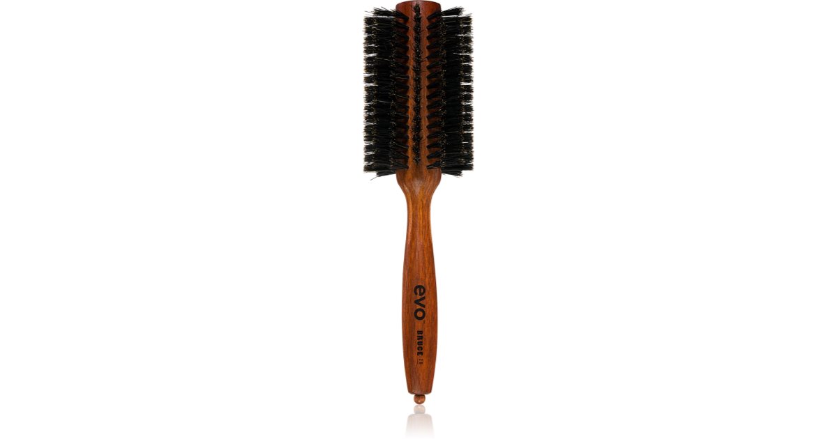 EVO Bruce Natural Bristle Radial Brush Runde Haarbürste mit ...