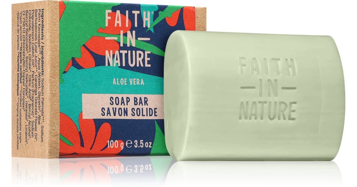 Faith In Nature Hand Made Soap Aloe Vera natural bar soap with aloe vera |  notino.co.uk