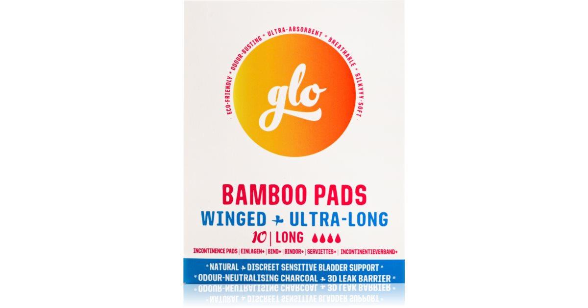 FLO GLO Bamboo Pads incontinence pads with wings | notino.co.uk