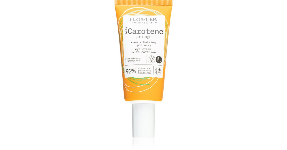 FlosLek Laboratorium Beta Carotene eye cream for eye bags and wrinkles with caffeine notino.co.uk