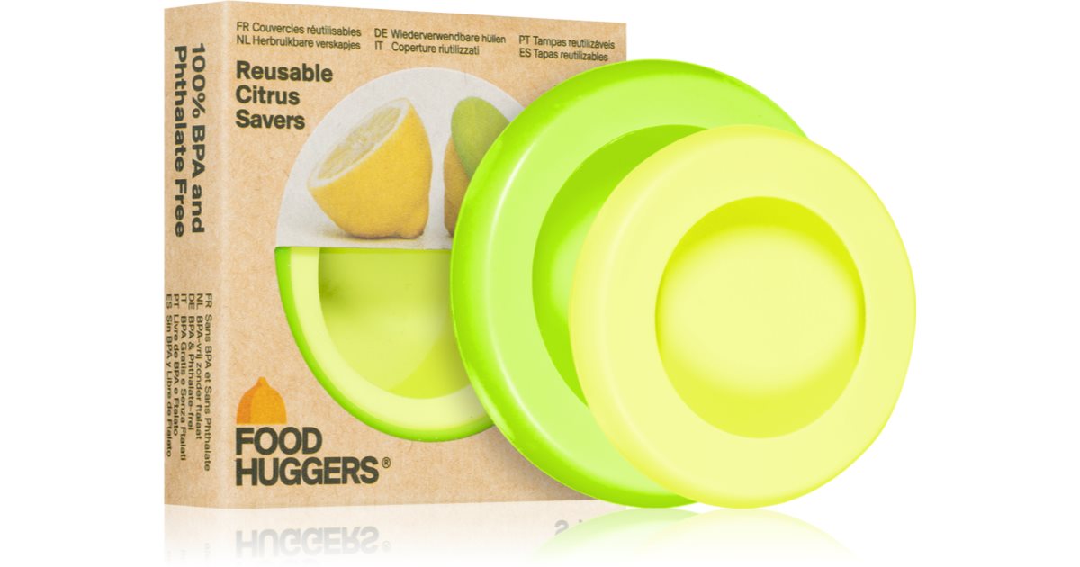 Food Huggers Set of 2 Food Huggers set di coperchi in silicone