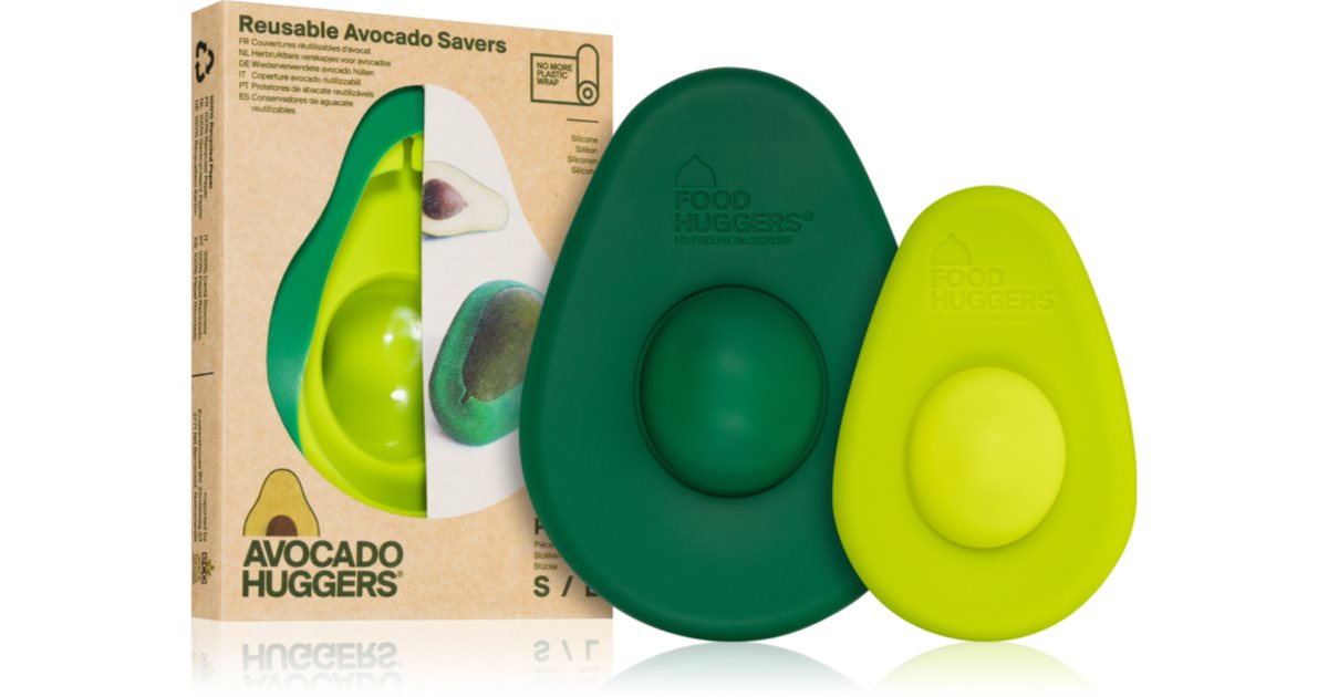 Food Huggers Set 5 Coperture In Silicone Per Frutta E Verdura – Riutilizzabili, Lavabili, Senza BPA, Tengono Fresco Il Cibo (verde)