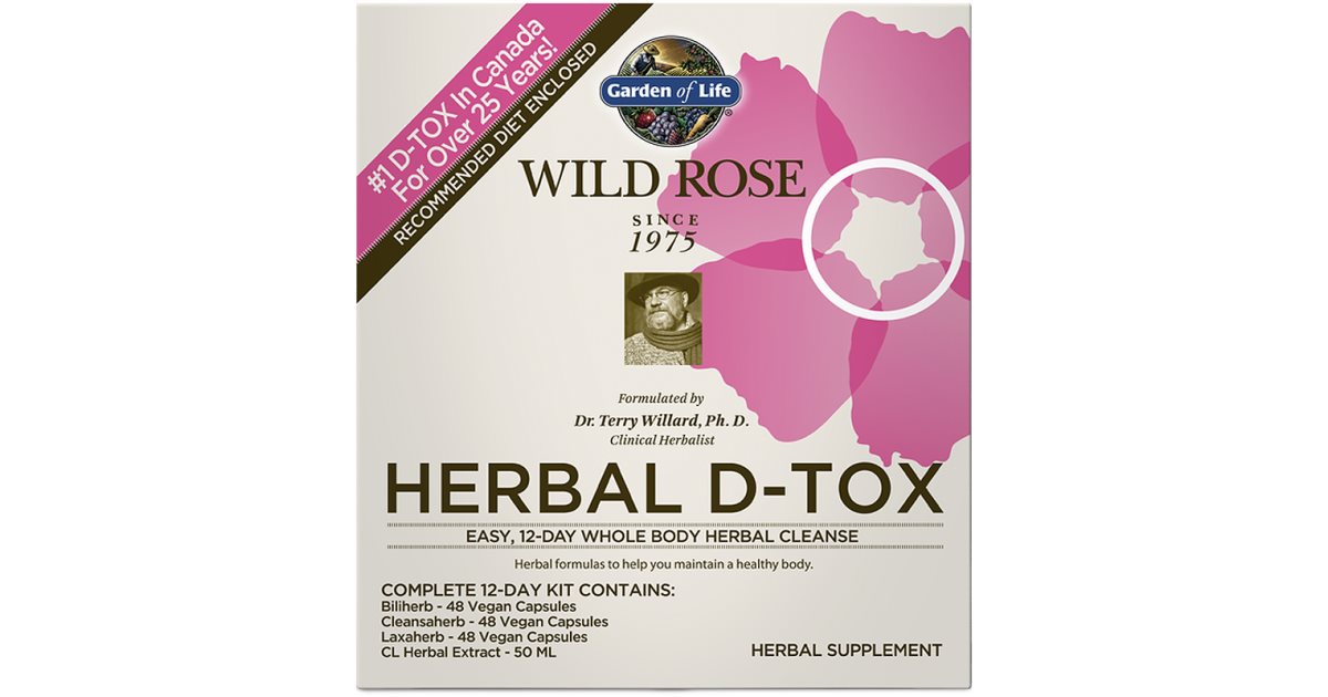Garden of Life Herbal DTox Wild Rose ensemble (à effet détoxifiant) notino.fr