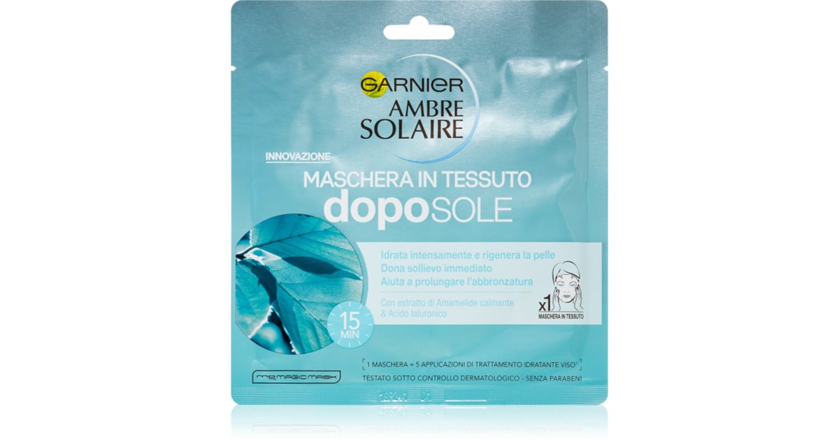 Garnier Ambre Solaire moisturising and soothing sheet mask aftersun