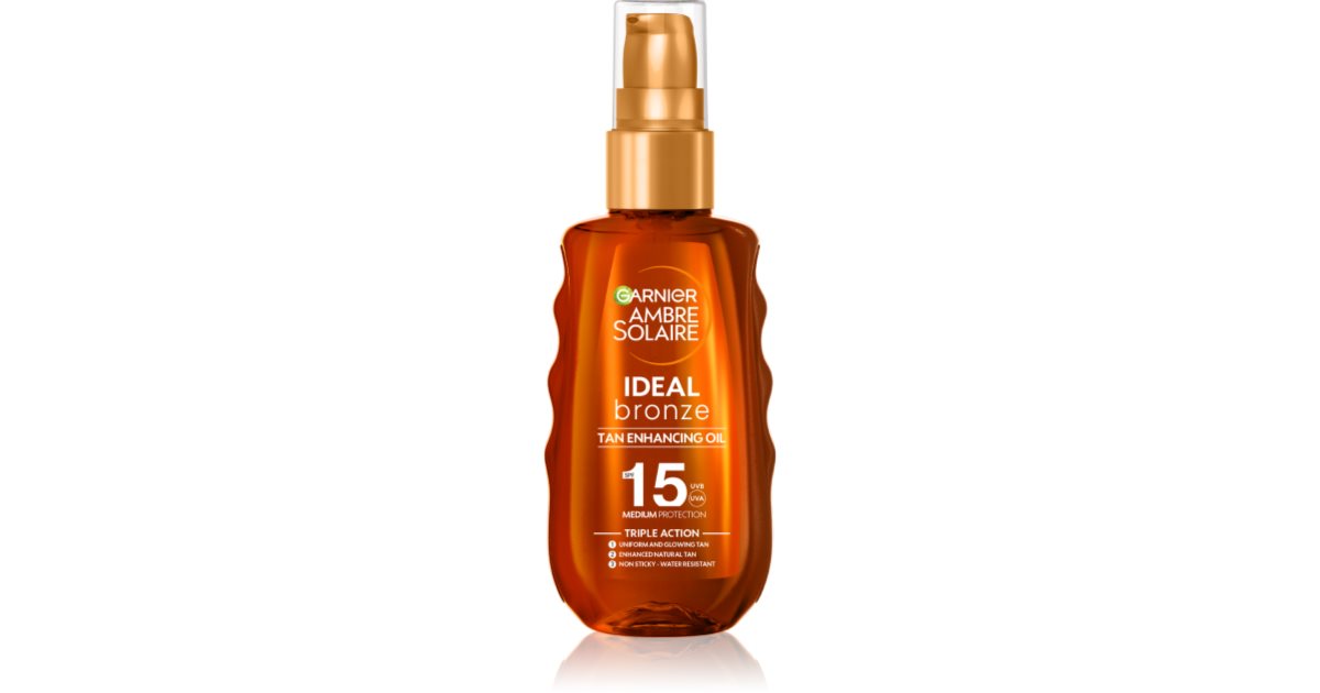 Huile Solaire Garnier Ambre Solaire FPS 30 - Idéal Bronze 150 Ml - Protection UVA/UVB