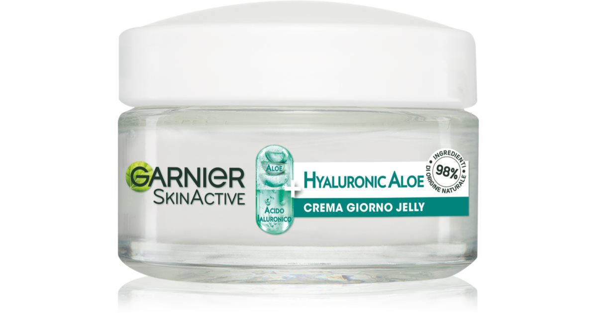 Recensione di Garnier Skin Active Hyaluronic Aloe crema giorno idratante  con texture in gel | notino.it