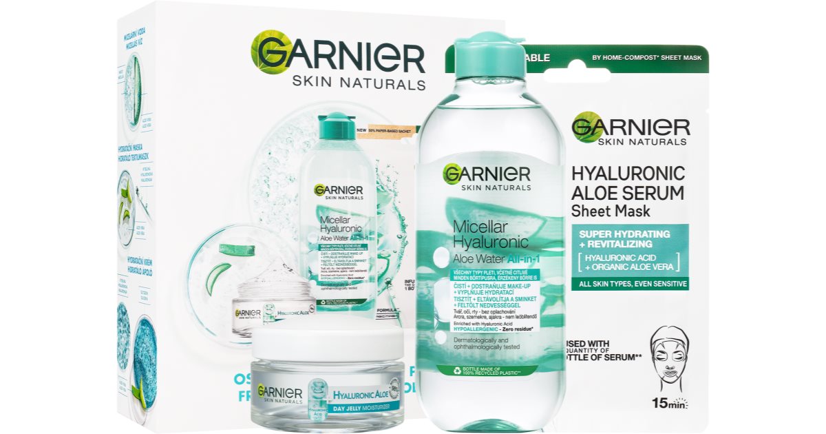 Garnier Skin Naturals Hyaluronic Aloe Feuchtigkeitspflege intensive (für | Notino Haut) Geschenkset der