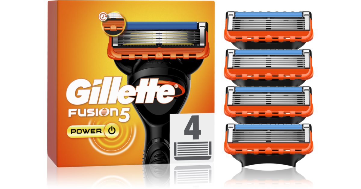 Set de 4 rezerve lame Fusion, Gillette, 5 lame