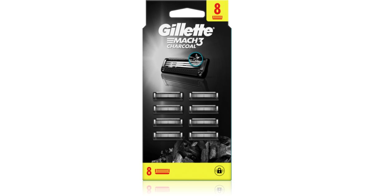 Gillette Mach Charcoal Lames De Rechange Notino Be