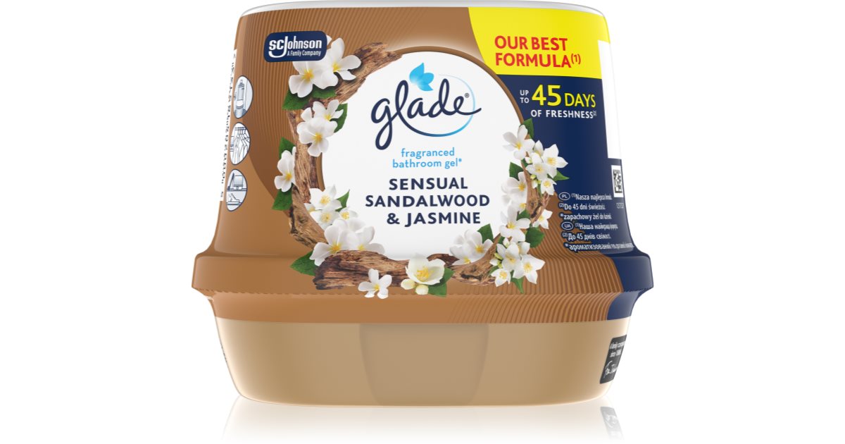 GLADE Sensual Sandalwood & Jasmine Duftgel für das Badezimmer