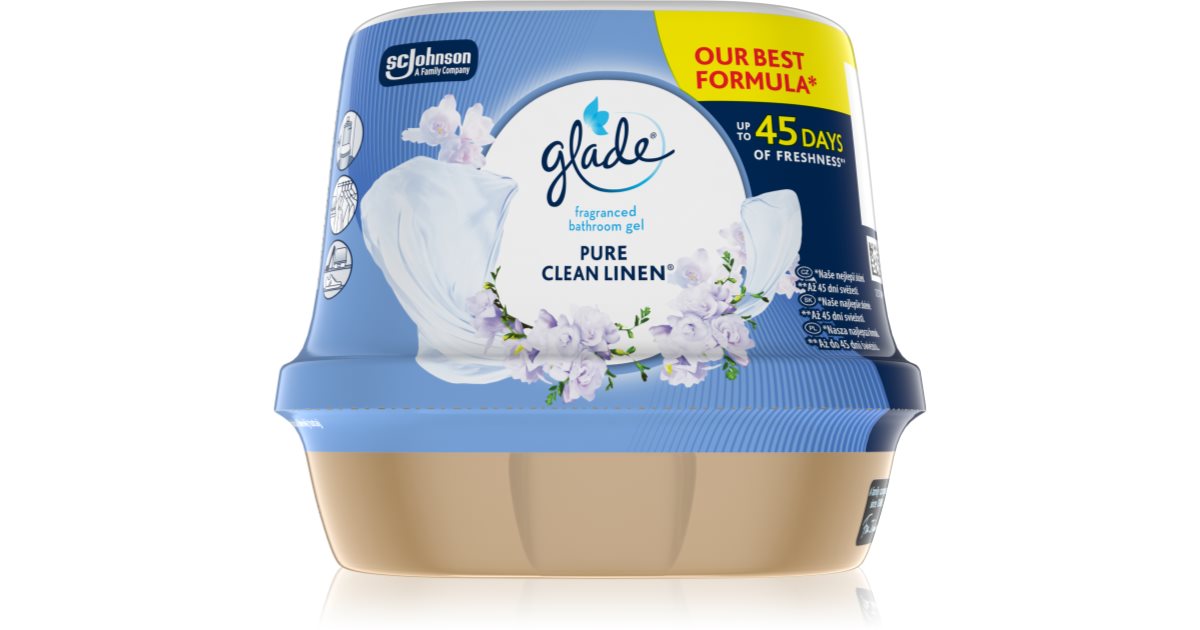 GLADE Clean Linen Duftgel für das Badezimmer