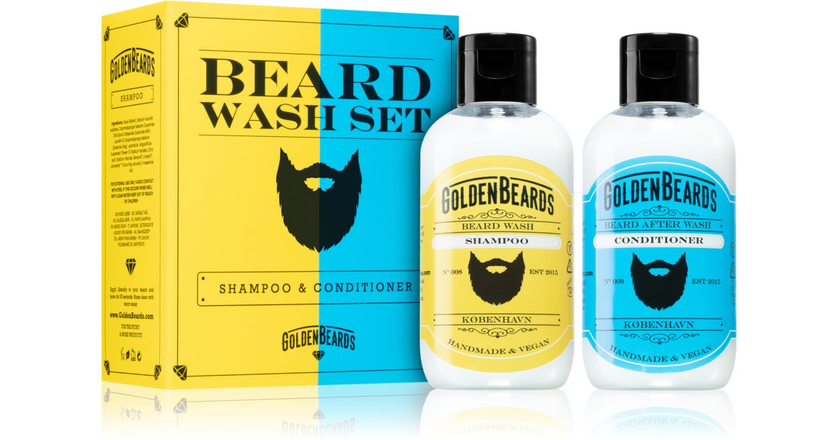 gullig majs Mexico Golden Beards Beard Wash Set Skægshampoo og balsam | notino.dk