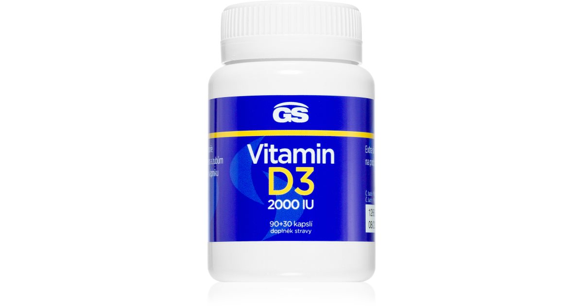 GS Vitamin D3 2000 IU kapsle (pro normální funkci imunitního systému