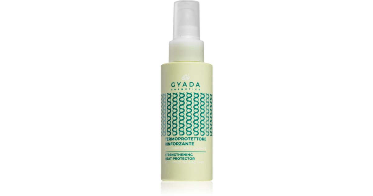 Gyada Cosmetics Protection Chaleur à la Spiruline & AQ-SAVE pour les Cheveux,  100 ml - Ecco Verde