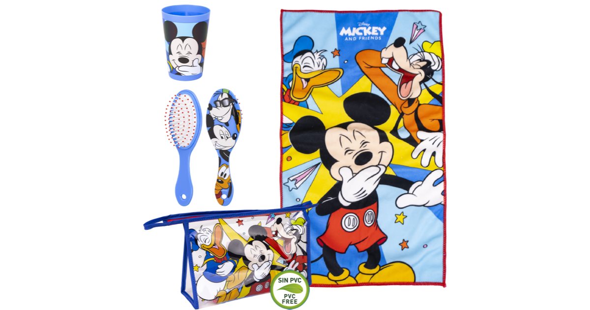 Safta Mickey Mouse Good Day Trousse Triple Grande - Trousse Écolier 21,5 X 8 X 10 Cm Bleu