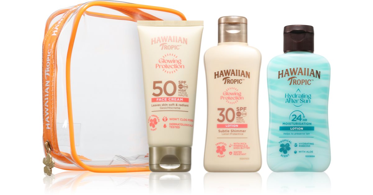 Hawaiian Tropic Glowing Protection Trio travel set for tanning | notino ...