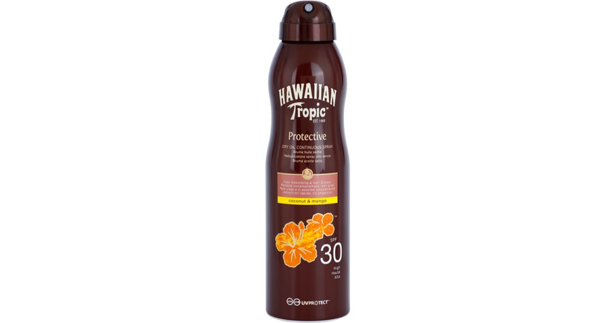 Hawaiian Tropic Protective Waterproof Sun Protection Dry Oil SPF 30