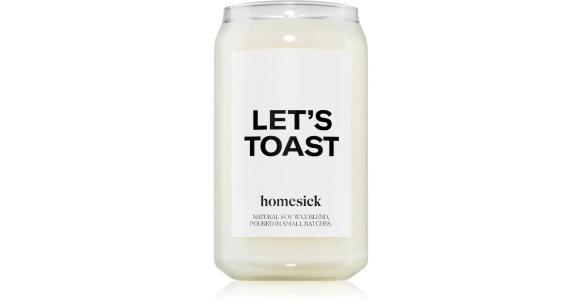 homesick Let's Toast scented candle notino.ie