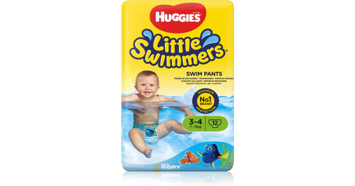 HUGGIES Couche de piscine jetable Little Swimmers, taille 3-4, lot de 12 -  Bien-être-enfants