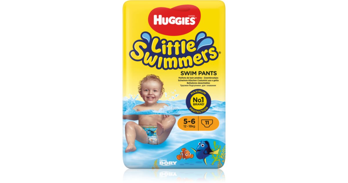 Couche de piscine jetable HUGGIES Little Swimmers, taille 5-6, lot de 11  dory - Little Swimmers