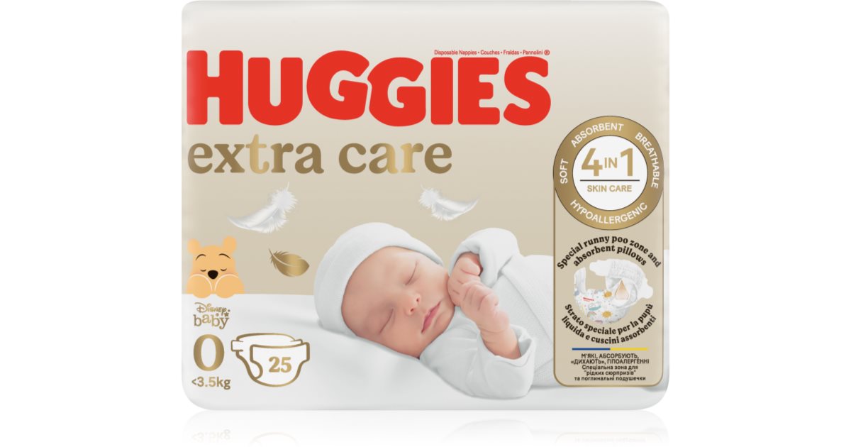 Huggies Extra Care Size 0 couches jetables