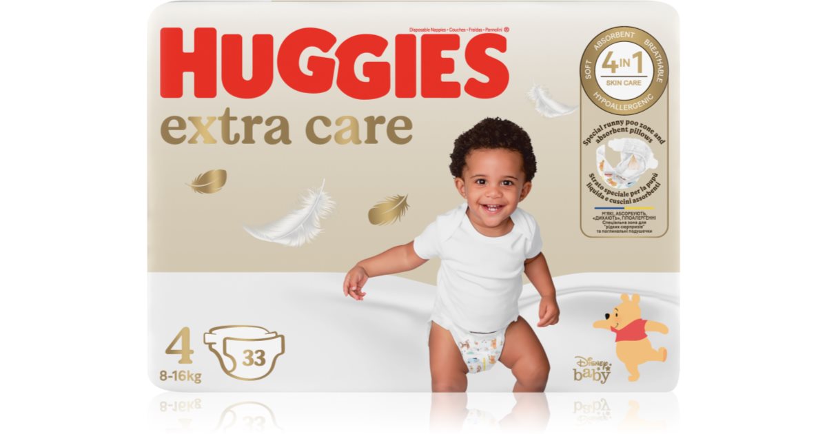 Huggies Couches Extra Care Taille 4+ - 38 Unités, Wlidaty Maroc