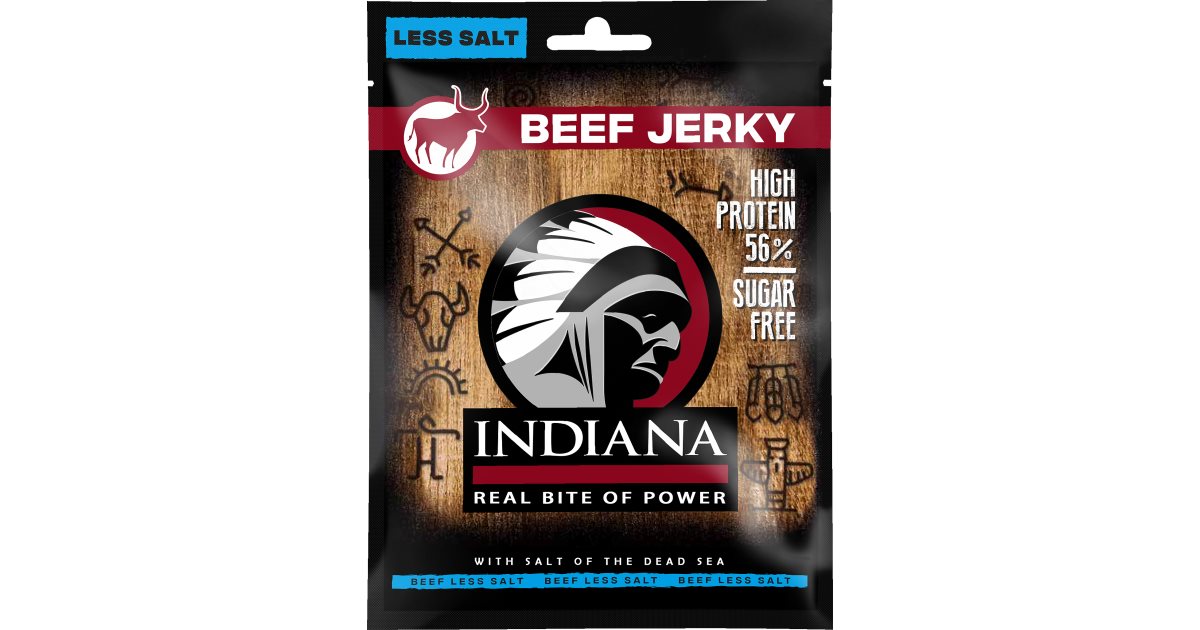 Indiana Jerky Beef Jerky Less Salt sušené mäso hovädzie notino.sk