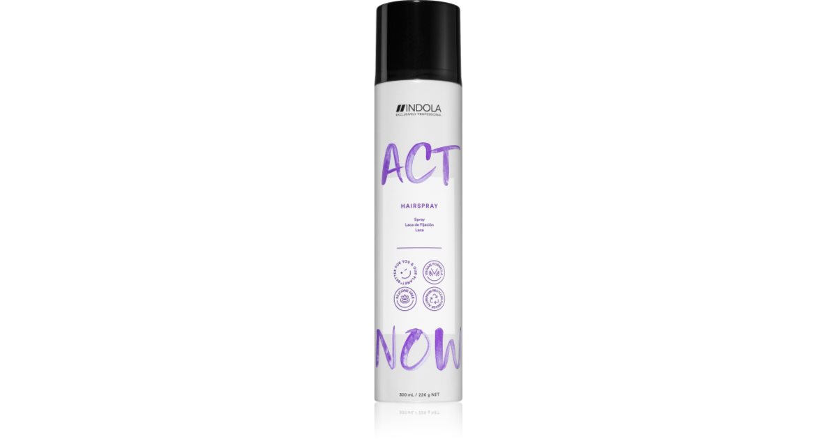 Indola Act Now Hairspray spray fijador para cabello con fijación media notino es