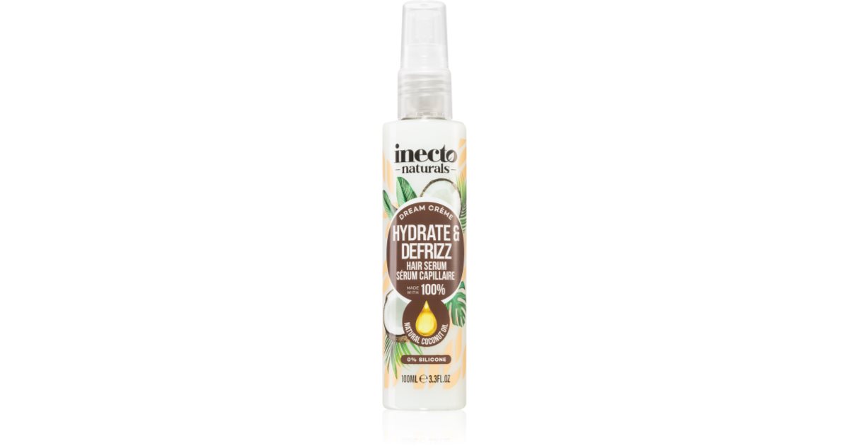 Inecto Dream Crème Hydrate & Defrizz hair serum with coconut oil