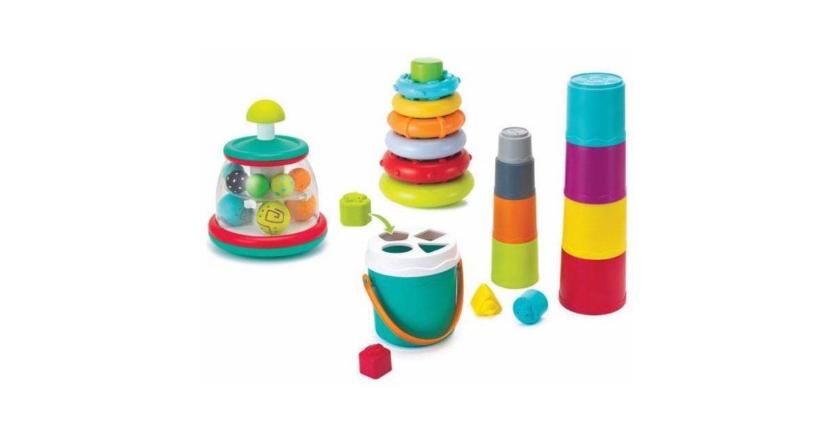 Infantino Stack, Sort & Spin toy set 3-in-1