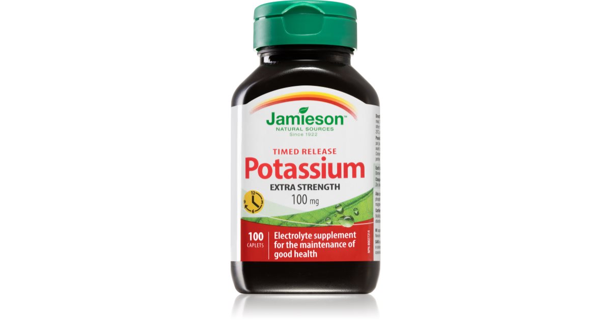 Jamieson Potassium Extra Strength 100 mg Tabletten zur Unterstützung