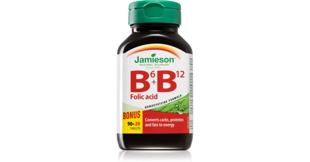 Jamieson B6 + B12 Folic acid tablety pro podporu krvetvorby notino.cz